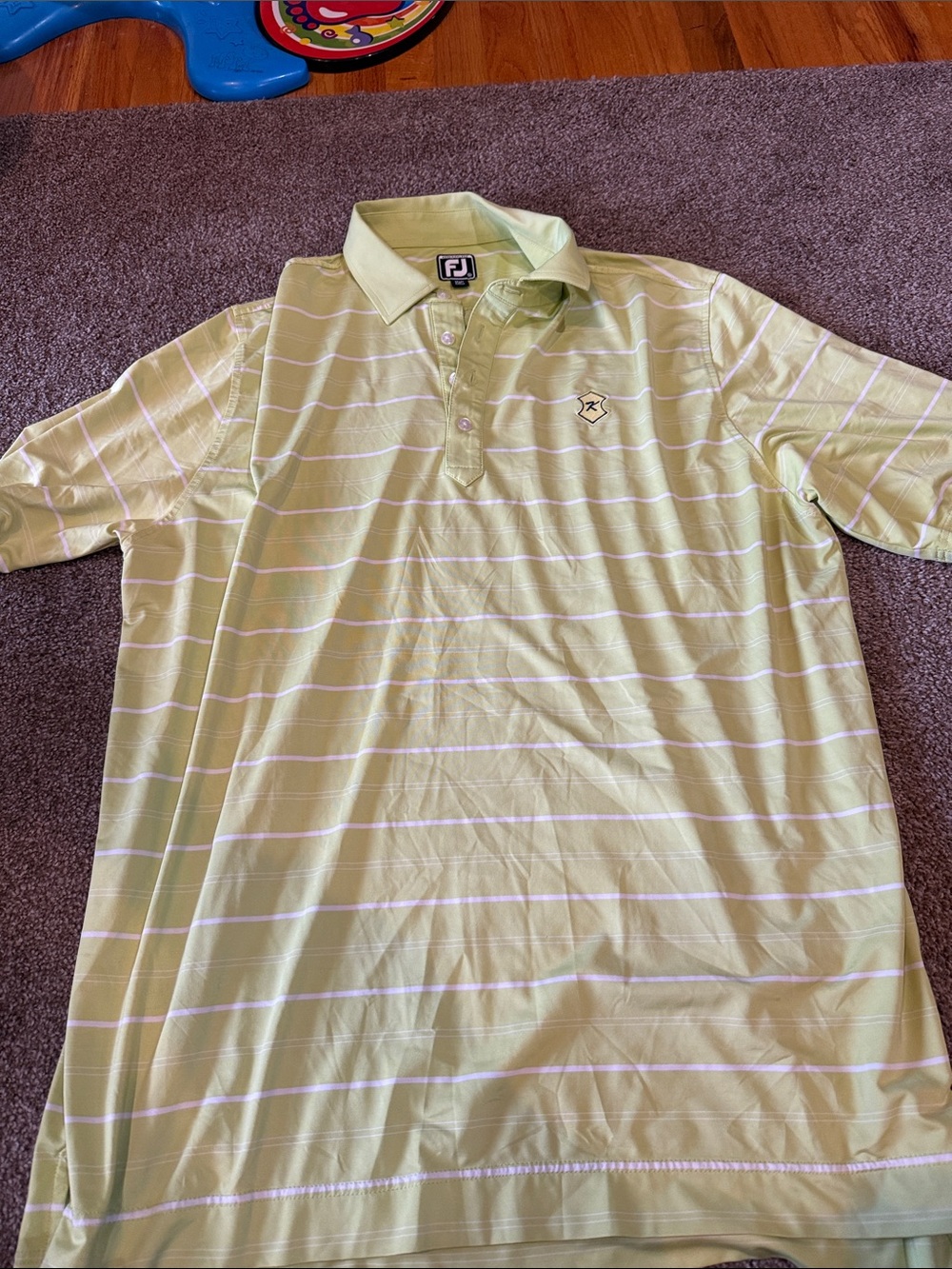 FootJoy Light Green Striped Polo Shirt
